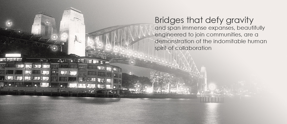 black and white sydney bay bridge